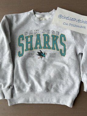 Vintage San Jose Sharks Hockey Sweatshirt, 90s Retro NHL San Jose Sharks Shirt